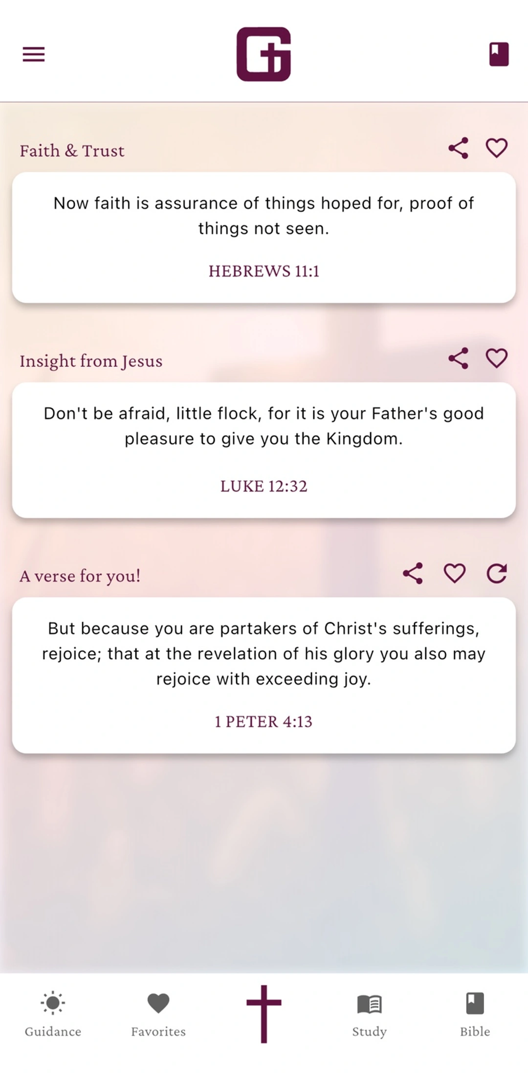 Grace Guide home screen preview